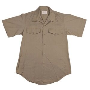 Vintage 60s 70s USMC Shirt Mens M Khaki Miltary BDU Great Northern USA Made
